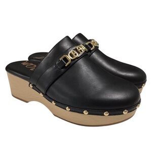 Sam Edelman Clogs Women 9 40 Black Kaye Vegan Leather Studs Mule Shoes NEW